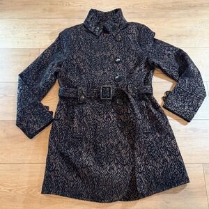 Vtg Giacca Y2K Floral Tapestry Jacquard Coat Size L Black Hippie Boho Whimsigoth